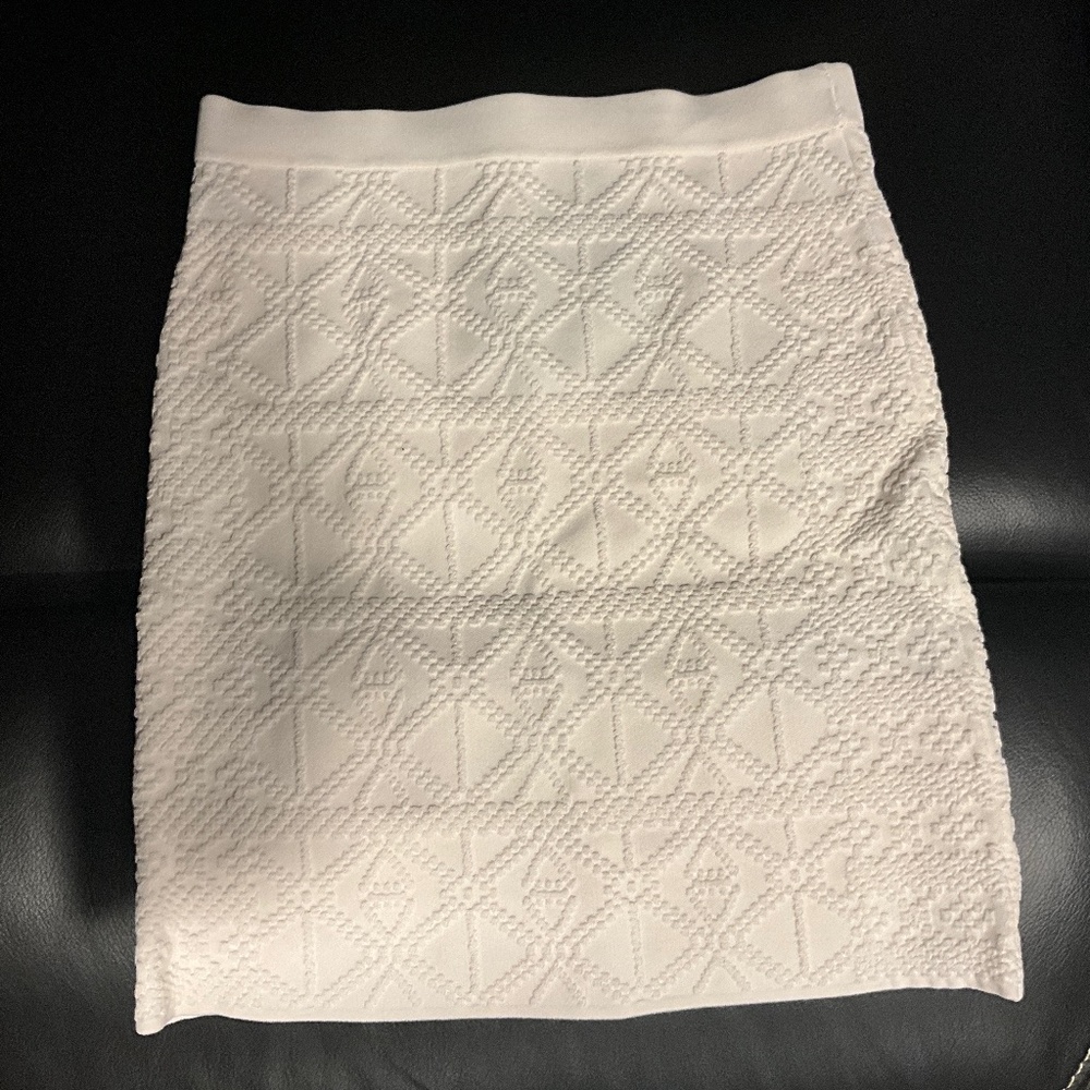 Guess Mirage Geo Stitch Bodycon Mini Skirt